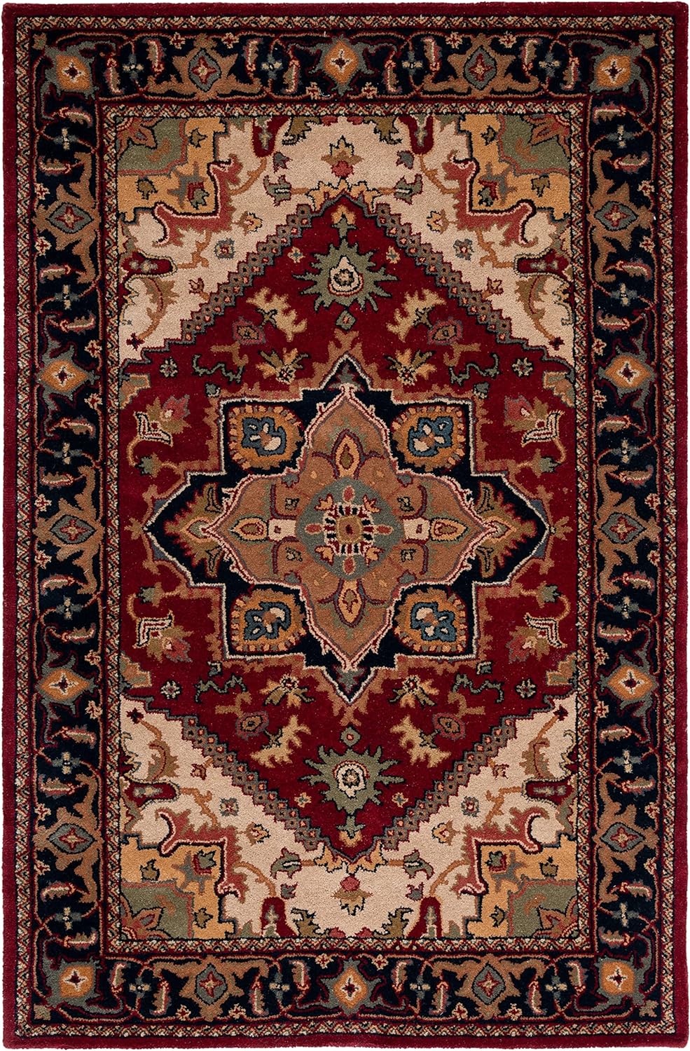 Avyay Rugs Handmade Traditional Oriental Wool, Ideal for High Traffic Areas in Living Room, Bedroom